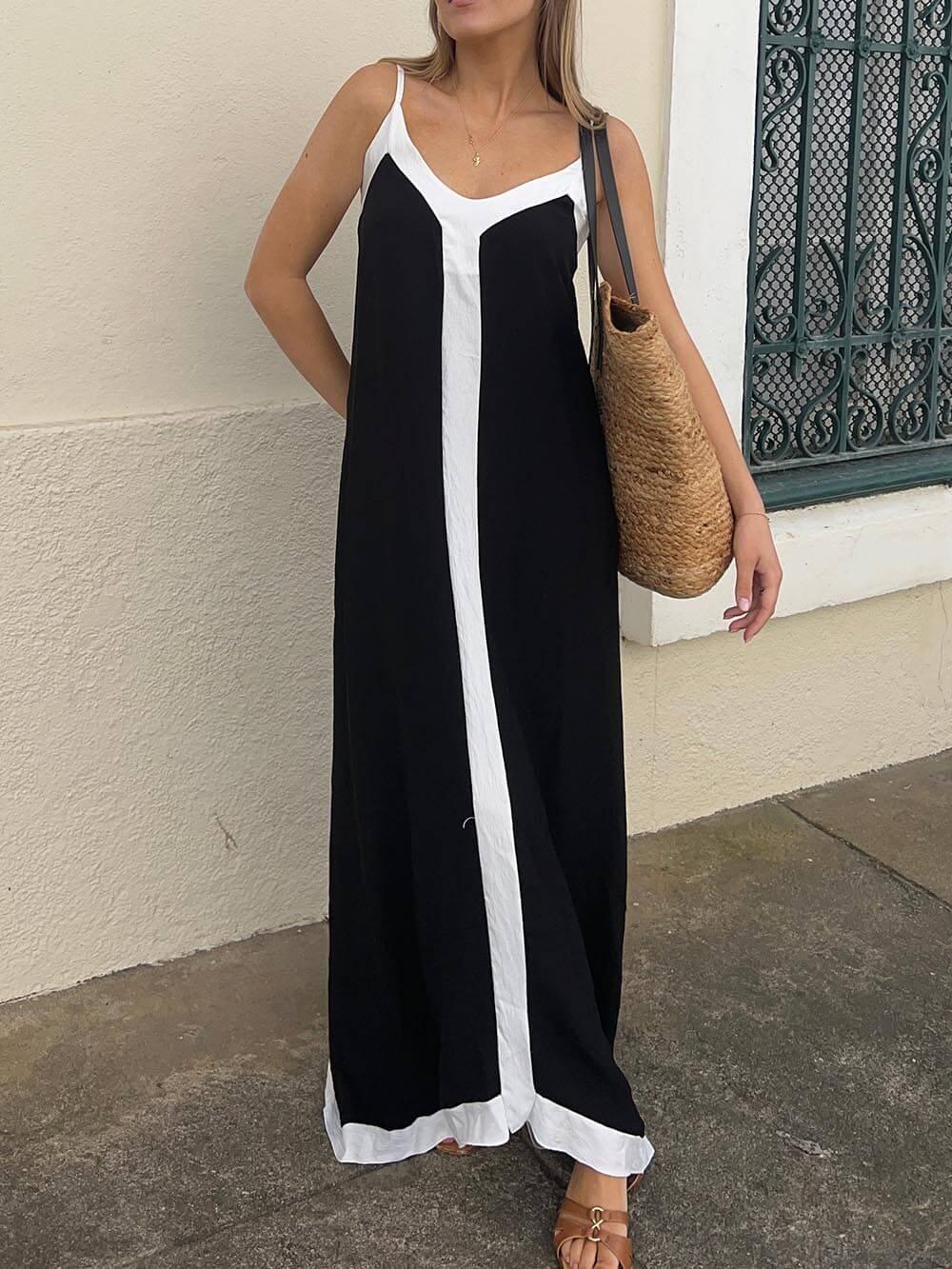 Nancy | Island Style Lavechic Colourblock Midi Dress Look