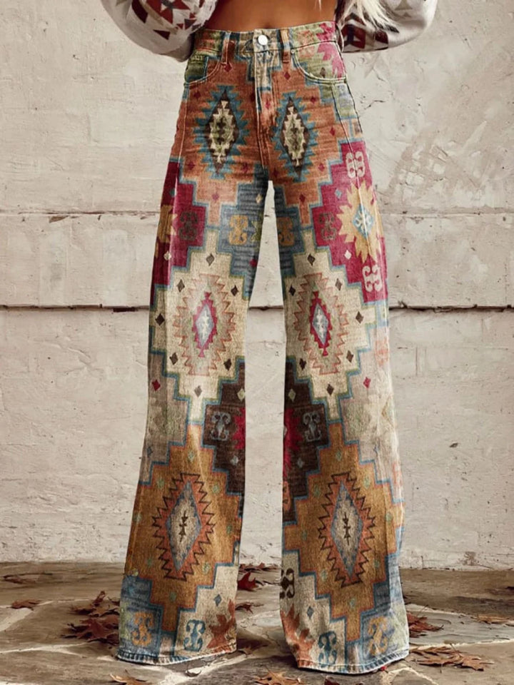 Emma - Chic Vintage Zigzag Trousers