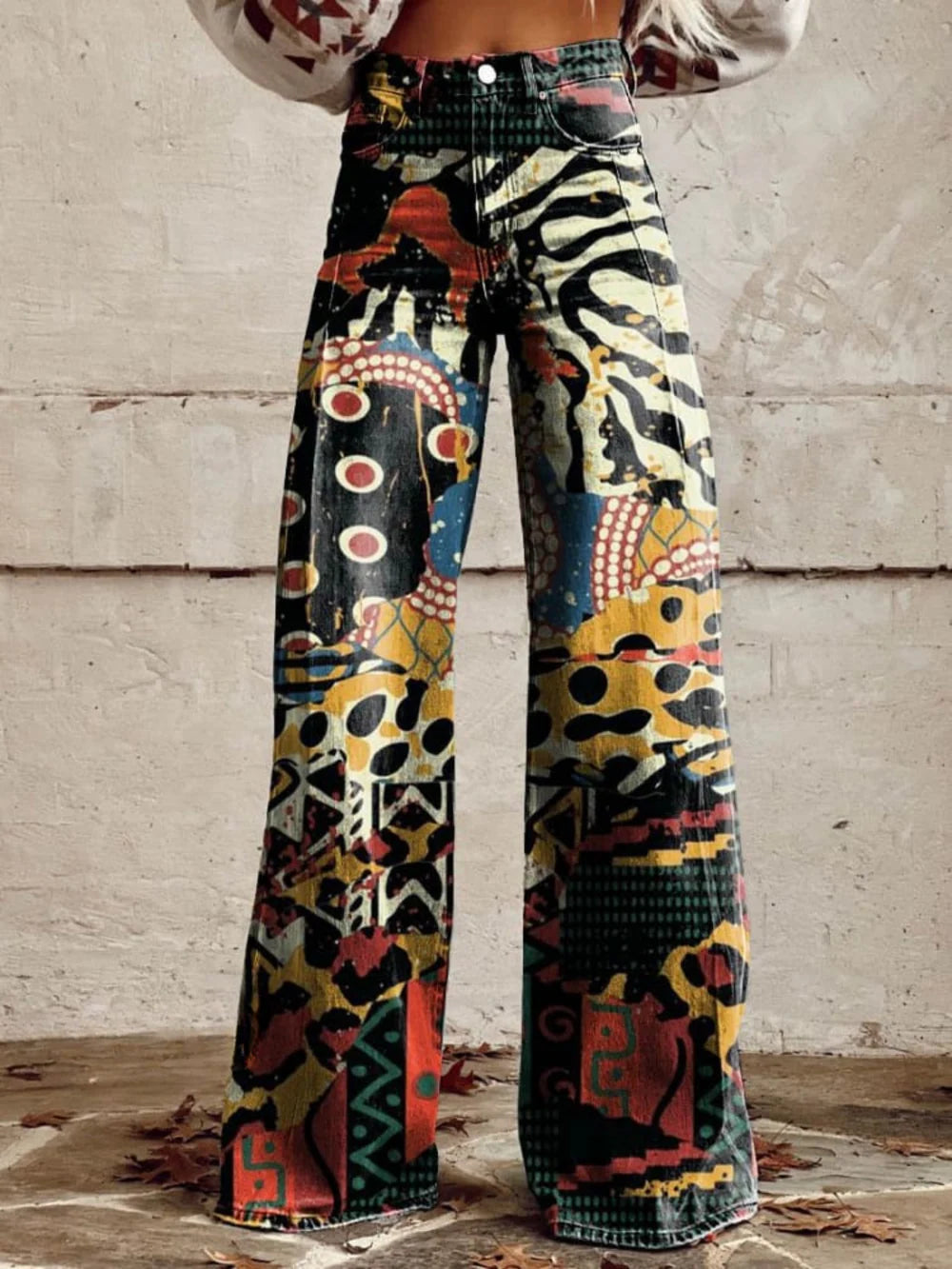 Emma - Chic Vintage Zigzag Trousers