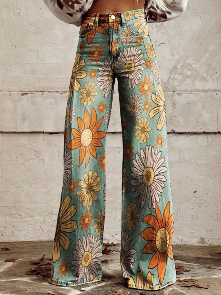 Emma - Chic Vintage Zigzag Trousers