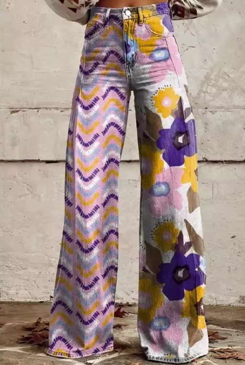 Isadora - Boho Flower Trousers