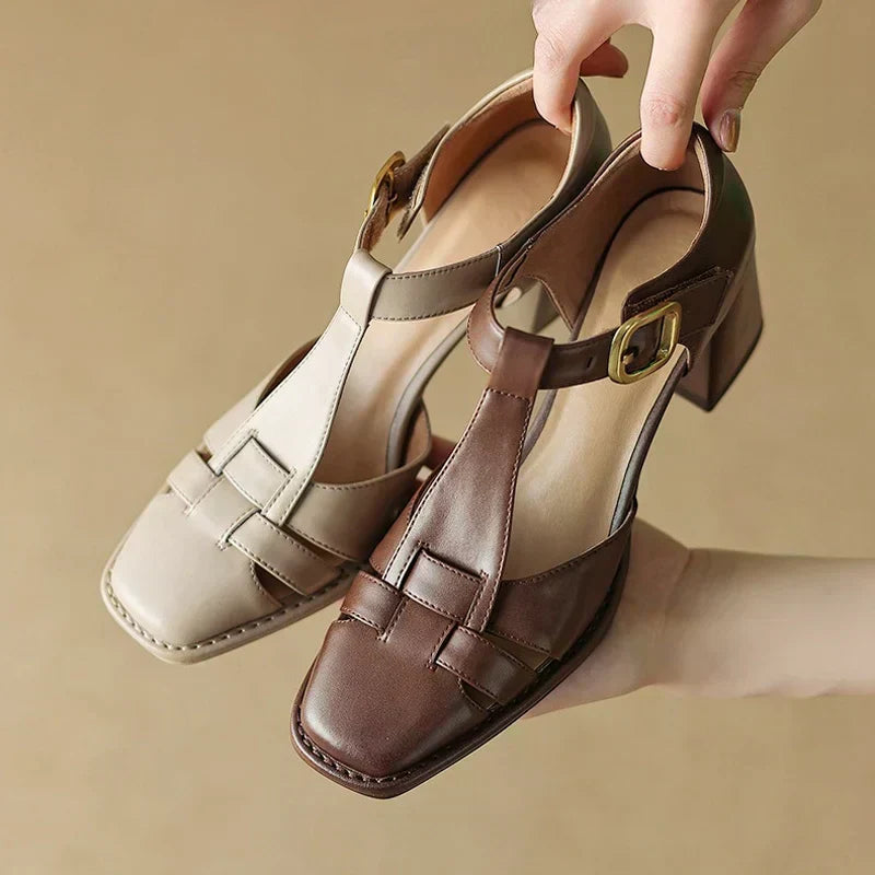 Michela Square-Toe Sandal Collection