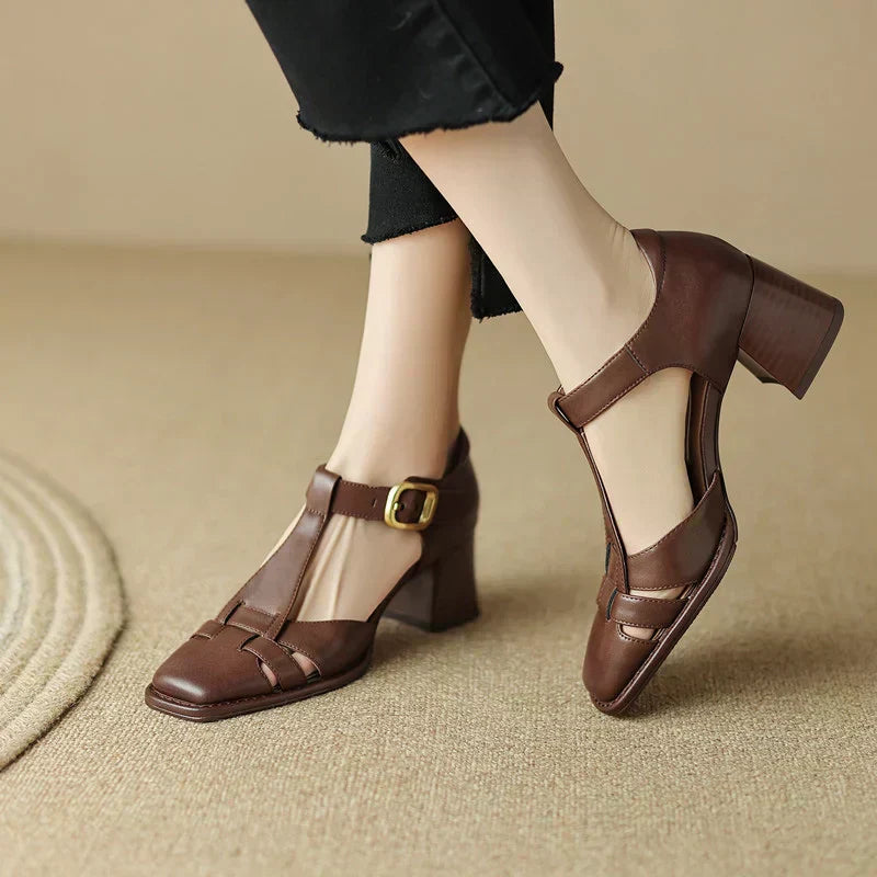 Michela Square-Toe Sandal Collection