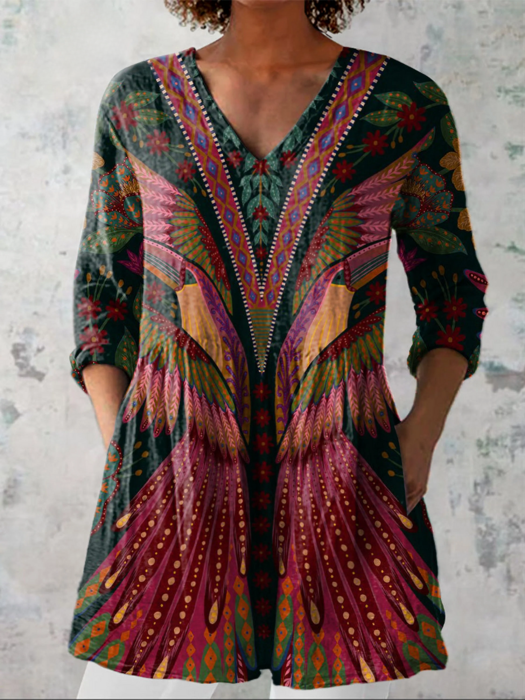 Adrianna | V-Neck Longline Shirt