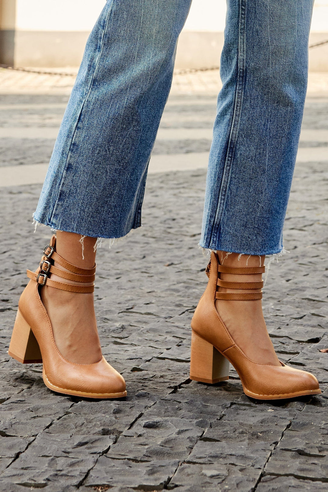 Ariana | Triple-Buckle High Heels