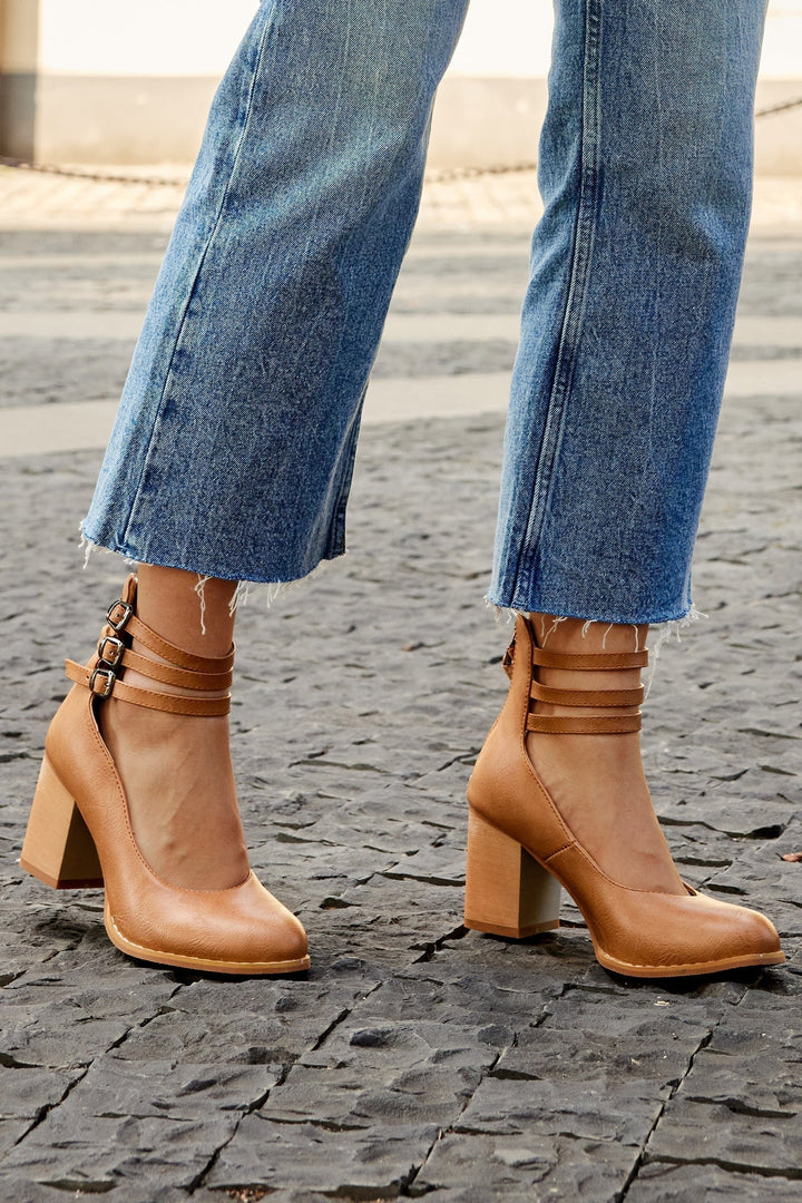 Ariana | Triple-Buckle High Heels