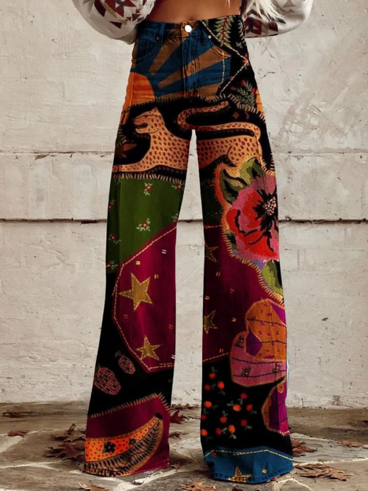Emma - Chic Vintage Zigzag Trousers
