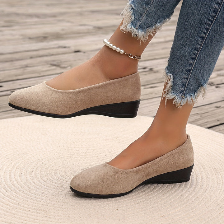 Éliane™ | Chic Wedge-Heeled Ballet Flats for Unmatched Comfort