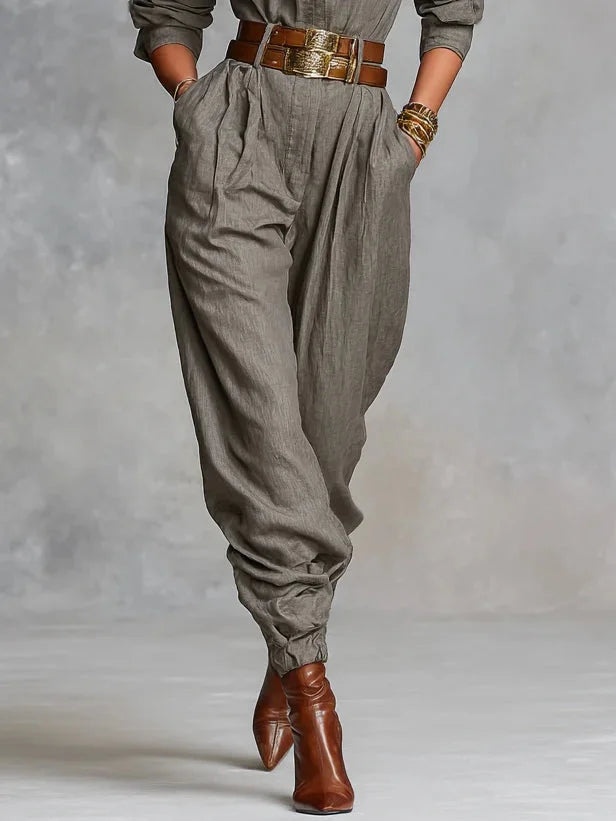 Megan | Linen-Cotton Blend Jumpsuit