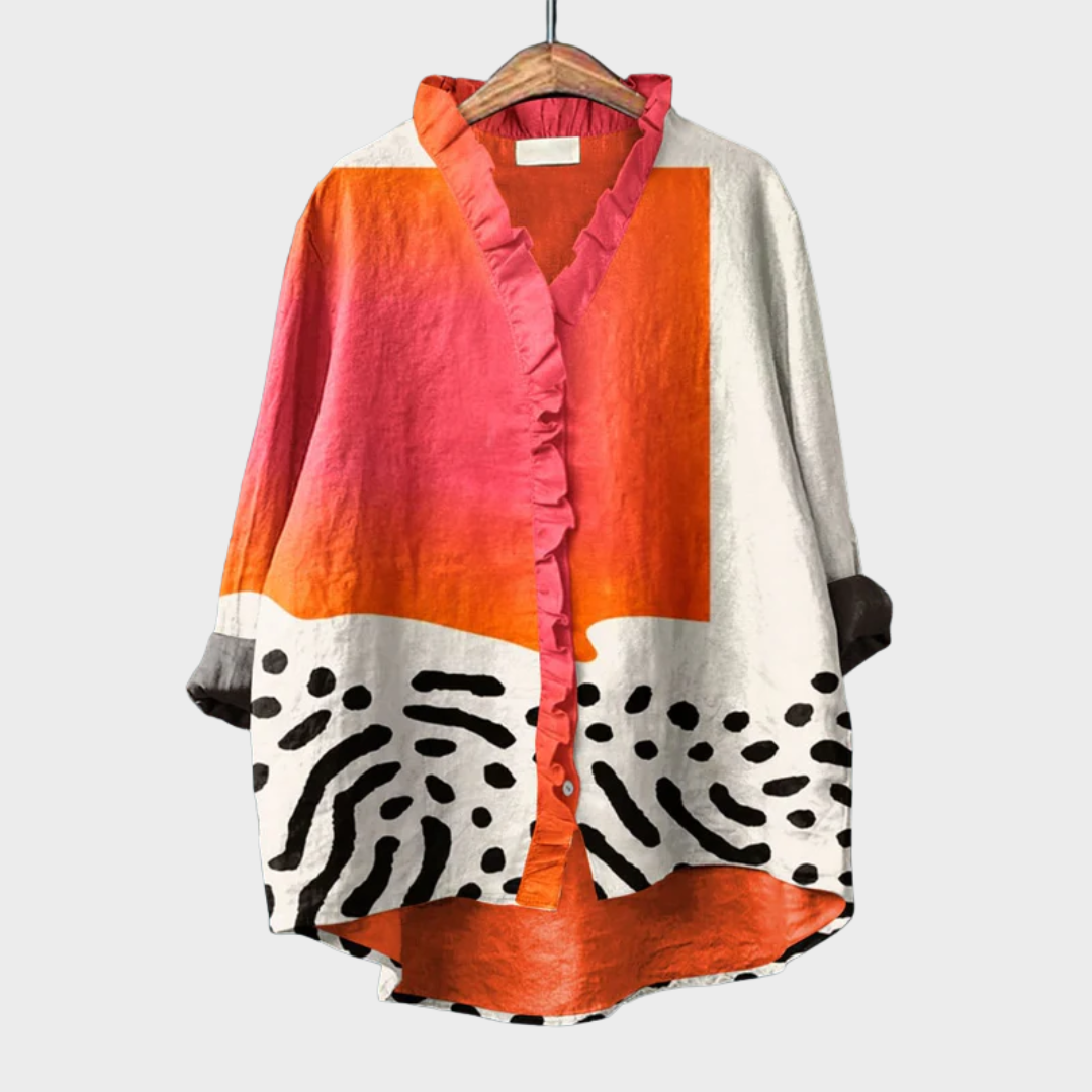 Stacy Blouse – Relaxed Fit with Artistic Design
