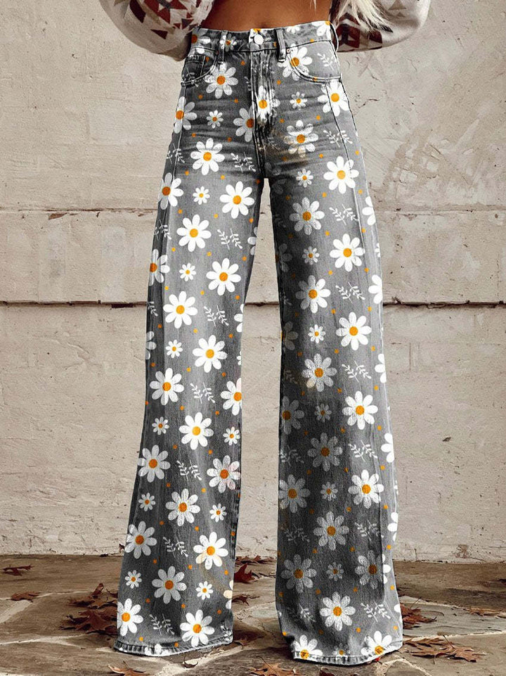Emma - Chic Vintage Zigzag Trousers