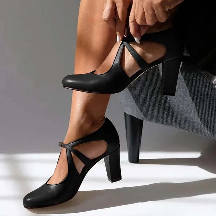 Jonna™ | Elegant Leather Heels