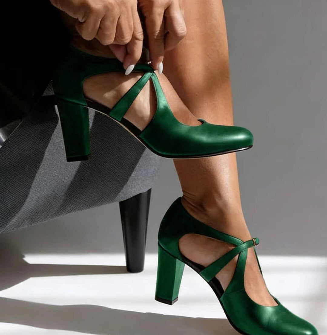Jonna™ | Elegant Leather Heels