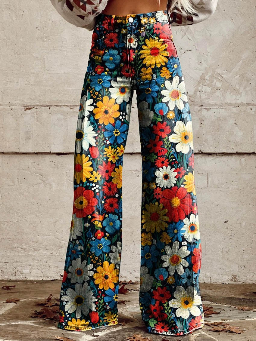 Emma - Chic Vintage Zigzag Trousers