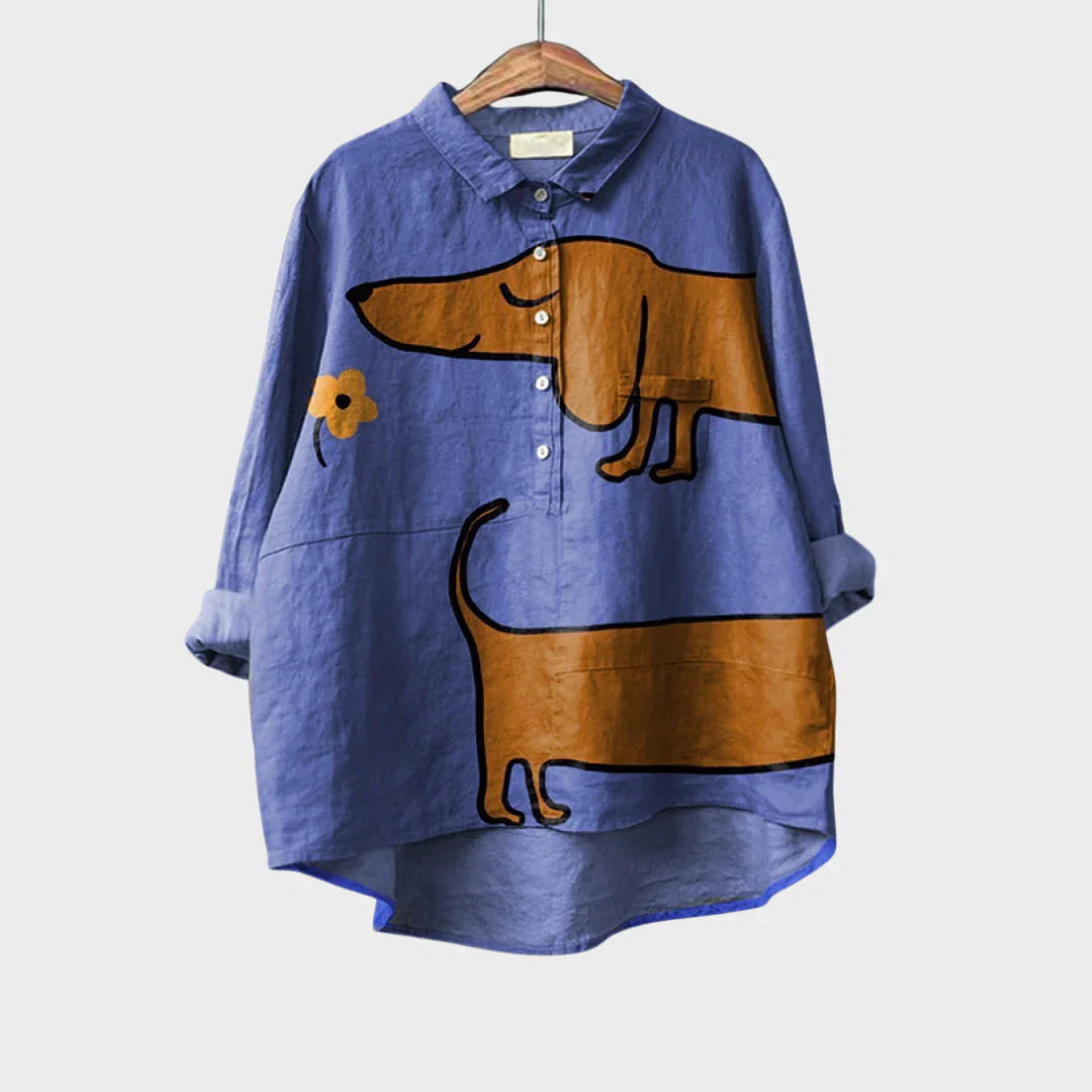 Stacy Blouse – Relaxed Fit with Artistic Design