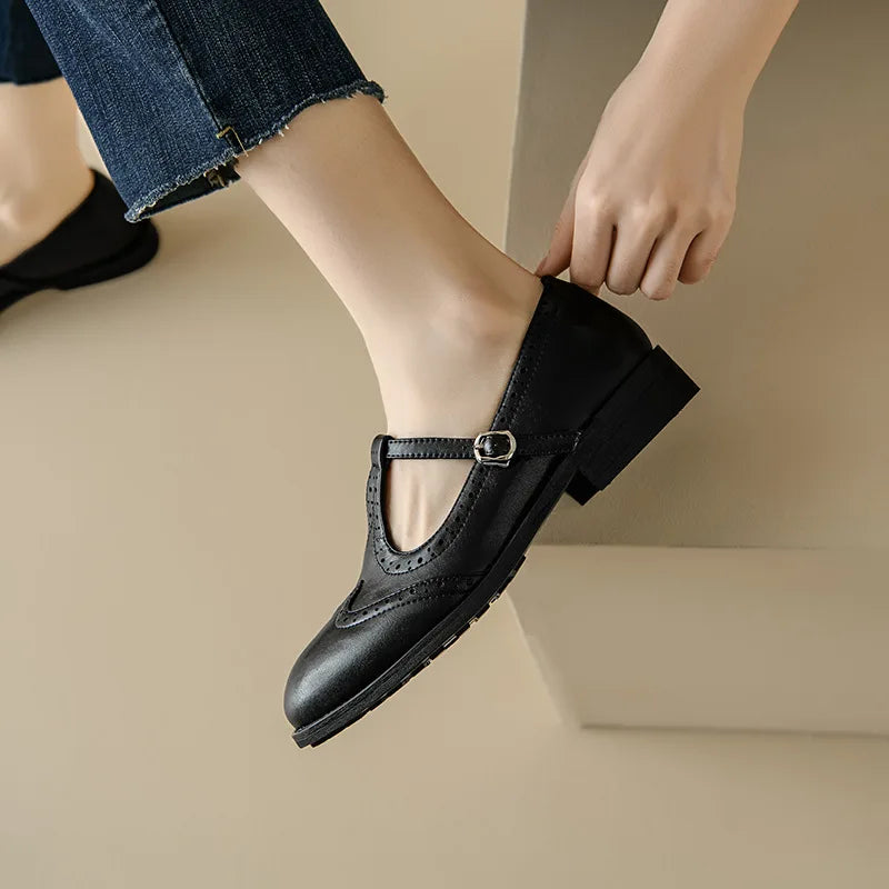 Hazel | Stylish T-Strap Mary Jane Footwear
