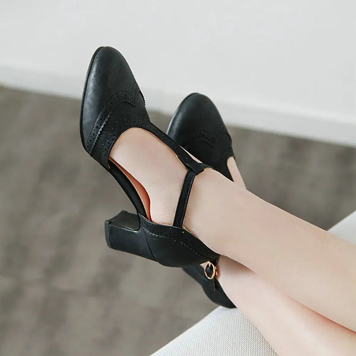 Chunky Medium Low Comfortable Heels