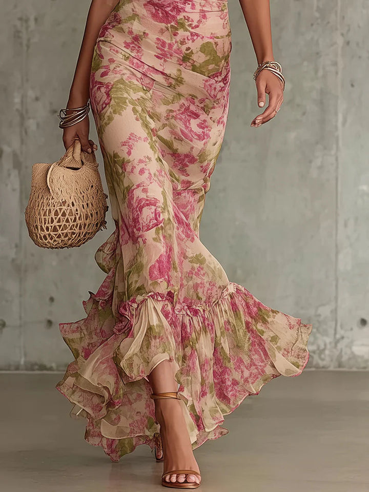 Rosalina | Vintage Rose Maxi Dress