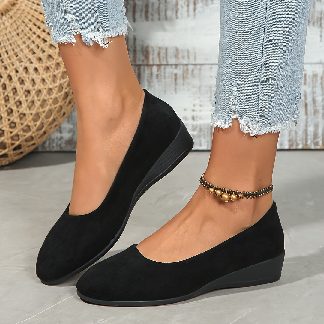 Éliane™ | Chic Wedge-Heeled Ballet Flats for Unmatched Comfort