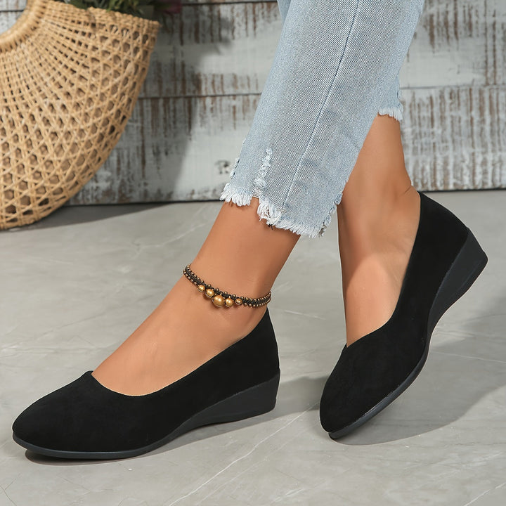 Éliane™ | Chic Wedge-Heeled Ballet Flats for Unmatched Comfort