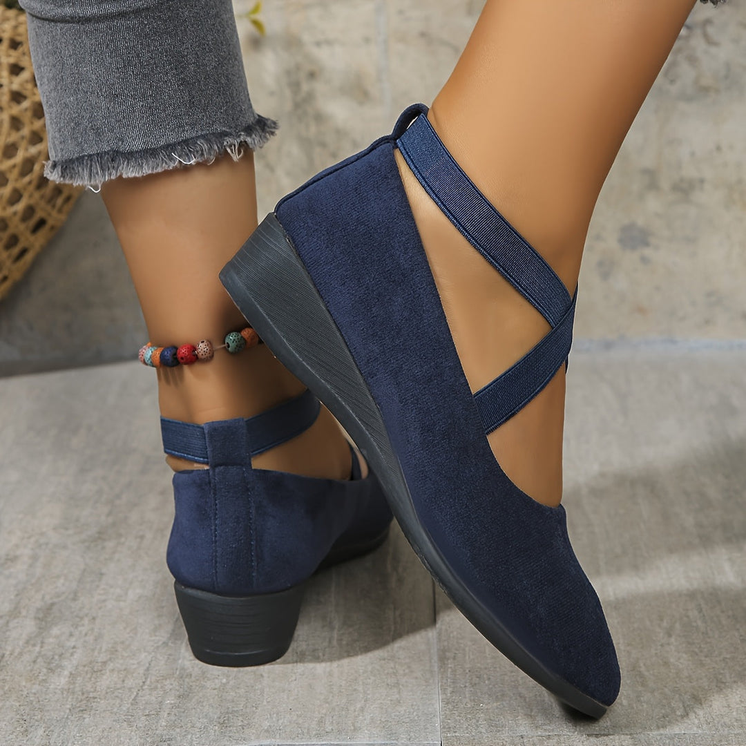 Élise® – Stylish Cross-Strap Ballerina Flats for Supreme Comfort