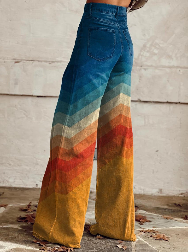 Emma - Chic Vintage Zigzag Trousers