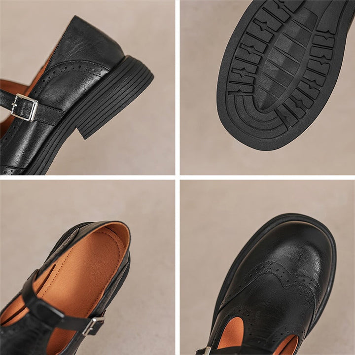 Risla | Classic Leather Mary Jane Flats