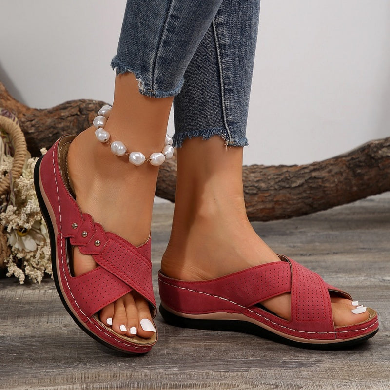Jessy- Padded Wedge Sandals